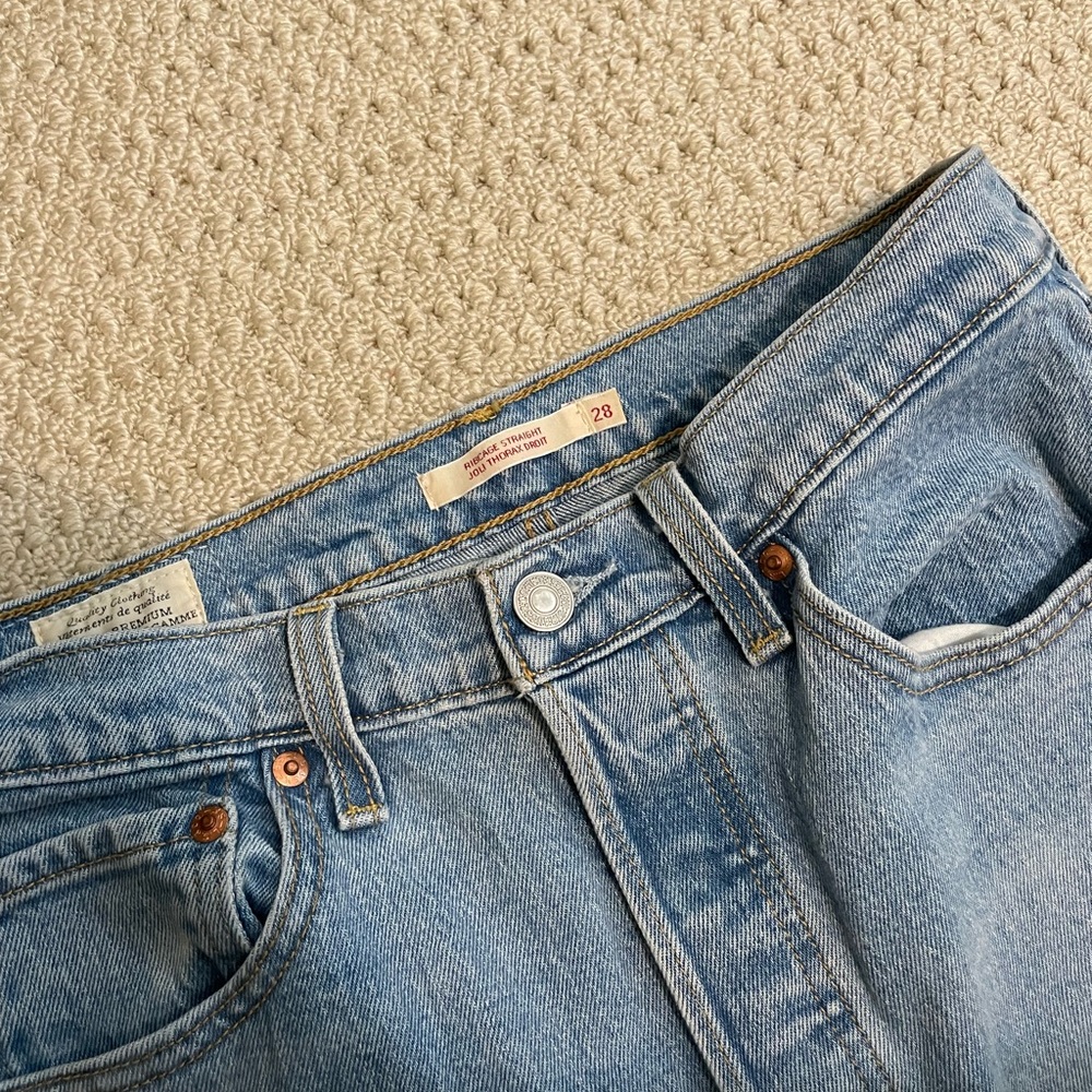 Levis High Rise Ribcage Straight Jeans